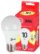 Лампа светодиодная ЭРА RED LINE ECO LED A60-10W-827-E271 груша теплый белый свет