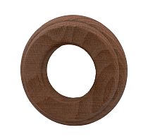 Рамка 1-местная круглая, D95 H10, дерево, коричневый JANTERA