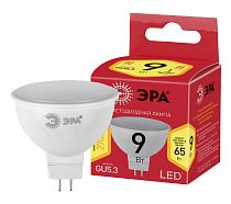 Лампа светодиодная ЭРА RED LINE LED MR16-9W-827-GU5.3 R софит теплый белый свет Лампа светодиодная ЭРА RED LINE LED MR16-9W-827-GU5.3 R софит теплый белый свет