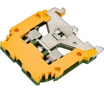 Клемма винтовая M4/6.P 4мм.кв. желто-зеленая