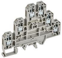 Колодка клеммная CTS-ML трехуровневая 2,5мм2 серая  IEK