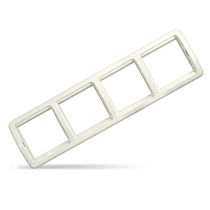 Рамка четырехместная горизонтальная Валери, слоновая кость UNIVERSAL