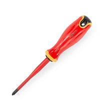 Отвертка диэлектрическая PZ/FL1x80 серия СЛИМ для работ под напряжением до 1000 В