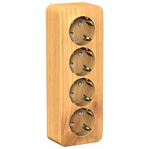 Blanca открытая установка с изолированной пластиной Ясень Розетка 4-ая с заземлением со шторками 16А Systeme Electric (Schneider Electric) Blanca открытая установка с изолированной пластиной Ясень Розетка 4-ая с заземлением со шторками 16А Systeme Electric (Schneider Electric)