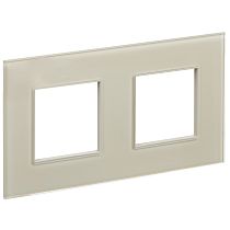 SKANDY Рамка 2-местная SK-F22B стекло беж. IEK