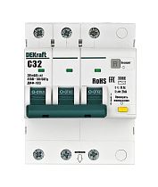 АВДТ 3P 32А 30мА AC х-ка C ДИФ-103 6кА нов.DEKraft