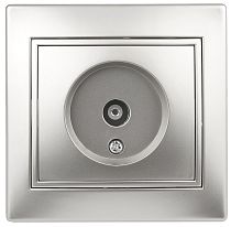 Розетка телевизионная одиночная Intro Plano 1-301-03 скрытой установки алюминий