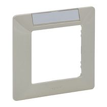 Рамка однопостовая с держателем для маркировки слоновая кость Valena LIFE Legrand