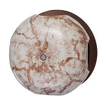 Коробка распределительная 86 мм Фаберже, керамика, цвет мрамор золото (4 кабельных ввода в комплекте Bironi