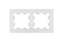 AtlasDesign Nature Натуральное Стекло Белый Рамка 2-постовая  (Schneider Electric) Systeme Electric (Schneider Electric)