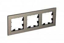 AtlasDesign Nature Металл Латунь Рамка 3-постовая  (Schneider Electric) Systeme Electric (Schneider Electric)
