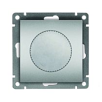 Светорегулятор (Диммер) UNIVERSAL серия "Афина", скрытой установки, 3А, 220В, 500Вт, серебро (еврослот)