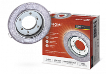 Светильник встраиваемый GX53R-crystal R32L под лампу GX53 с подсветкой 230B Светло-Розовый/Хром IN HOME