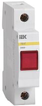 Лампа сигнальная красная DIN 1P неон ЛС-47  IEK