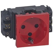 Розетка с заземлением со шторками блокировка для Mosaic Legrand