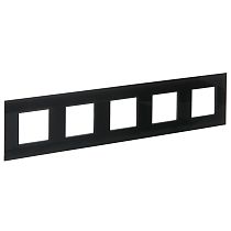 SKANDY Рамка 5-местная SK-F25G стекло графит IEK