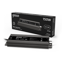 Блок питания Gauss для светодиодной ленты пылевлагозащищенный 150Вт 12V IP66