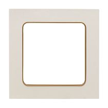 Стокгольм Рамка 1-местная белая с линией цвета шампань EKF PROxima