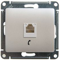 Glossa Перламутр Розетка телефонная RJ11 Systeme Electric (Schneider Electric)