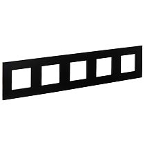 SKANDY Рамка 5-местная SK-F35Bl металл черный IEK