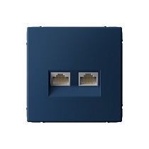 ArtGallery Аквамарин Розетка двойная компьютерная RJ45+RJ45, кат.6А, механизм Systeme Electric (Schneider Electric)
