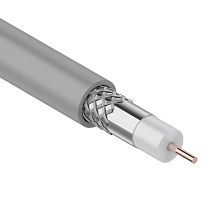 Кабель коаксиальный RG-8X, 50 Ом, CCS/Al/Al, 75%, 100 м, серый, REXANT