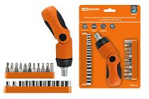 Набор, отвертка с реверсивно-рычажной рукояткой с насадками, №2, 21 предмет "Алмаз"  TDM Набор, отвертка с реверсивно-рычажной рукояткой с насадками, №2, 21 предмет "Алмаз"  TDM