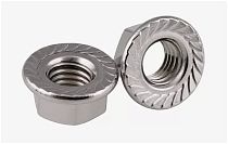 Гайка с насечкой, препятствующей откручиванию оцинкованная М10 (DIN 6923) (100 шт/уп) Промрукав Гайка с насечкой, препятствующей откручиванию оцинкованная М10 (DIN 6923) (100 шт/уп) Промрукав