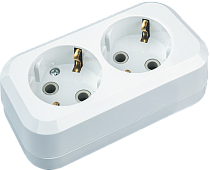 Колодка Navigator NCA-BL01-02-E-WH 2гн с заземлением АБС пластик