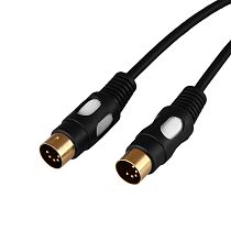 Шнур DIN 5 Pin - DIN 5 Pin, 1,5м (GOLD) REXANT Шнур DIN 5 Pin - DIN 5 Pin, 1,5м (GOLD) REXANT