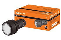 Кнопка SB7-CW3161-24V(LED) d22мм 1з белая  TDM