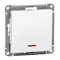 Wessen 59 Белый Выключатель 1 клавишный  10АХ с подсветкой Systeme Electric (Schneider Electric)