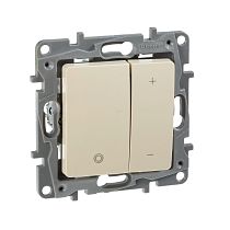 ETIKA Светорегулятор нажимной универсальный LED 400Вт без нейтрали слоновая кость