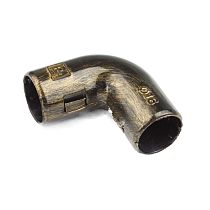 Угол соединительный 90 град. для труб , пвх, цвет бронза, (5 шт/уп) Bironi