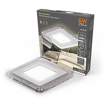 Светильник Gauss Bubbles BL320 Квадр. 3+3Вт, 3000K, 350lm, 103x103мм, d80 Светильник Gauss Bubbles BL320 Квадр. 3+3Вт, 3000K, 350lm, 103x103мм, d80