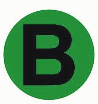 Наклейка "B" d=20мм EKF PROxima