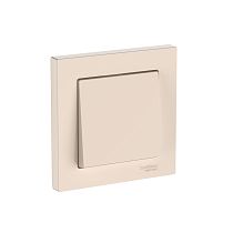 AtlasDesign Бежевый Выключатель 1-кл., сх.1, 10АХ, в сборе, быстрозажим. клемм