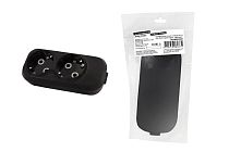 Колодка розеточная 2 гнезда 2П+З 16А 250В черная серии "Народная" TDM