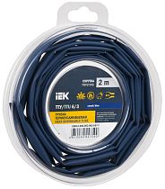 Трубка термоусадочная ТТУ нг-LS 6/3 синяя (2м/упак)  IEK