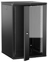 ITK LINEA W Шкаф настенный 18U 600х600мм дверь стекло черный 2.0