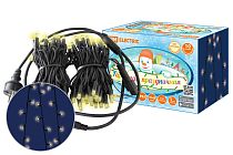 Гирлянда светодиодная СГУ100БТ10, 10м, 3000К, каучук чер., посл. подкл, IP65, 250 В,  TDM