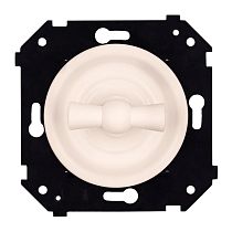 Выключатель одноклавишный (скрытый монтаж), Песочное золото матовый Bironi