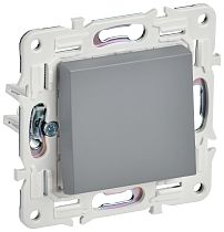 SKANDY Выключатель 1-клавишный кнопочный 10А SK-V14Gr серый IEK