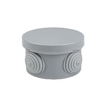 Коробка распаячная КМР-040-038 с крышкой наружная (65х40) 4 мембранных ввода IP54 розничный стикер EKF PROxima