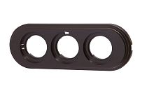 Рамка трехпостовая серия Лизетта пластик цвет Коричневый Bironi