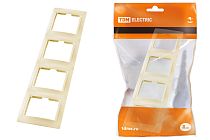 Рамка 4-х постовая вертикальная сл. кость "Таймыр"  TDM