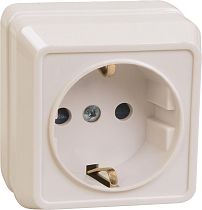 РС20-3-ОКм Розетка 1местная с з/к 16А открытое устройство ОКТАВА (кремовый) IEK РС20-3-ОКм Розетка 1местная с з/к 16А открытое устройство ОКТАВА (кремовый) IEK