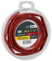 Трубка термоусадочная ТТУ нг-LS 4/2 красная (2м/упак)  IEK