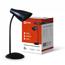 Светильник настольный светодиодный SIMPLE ССО-19Ч 8Вт 6500К 480Лм сенсор, с адаптером ЧЕРНЫЙ IN HOME Светильник настольный светодиодный SIMPLE ССО-19Ч 8Вт 6500К 480Лм сенсор, с адаптером ЧЕРНЫЙ IN HOME
