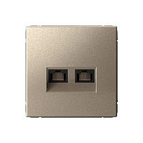 ArtGallery Шампань Розетка двойная компьютерная RJ45+RJ45, кат.6А, механизм Systeme Electric (Schneider Electric)